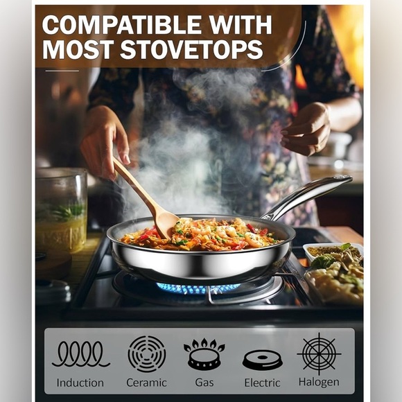 Member’s Mark TriPlyClad 3 QT. 9.75" Diameter Stainless Steel Frying Pan - Picture 7 of 12